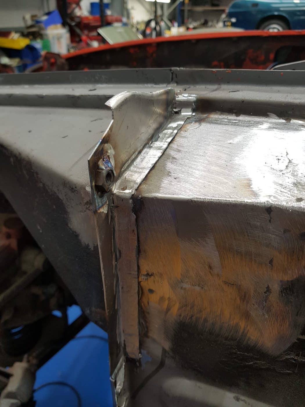 140422 1978 MGB GT Further Metal Repairs BodyDoors 5 1