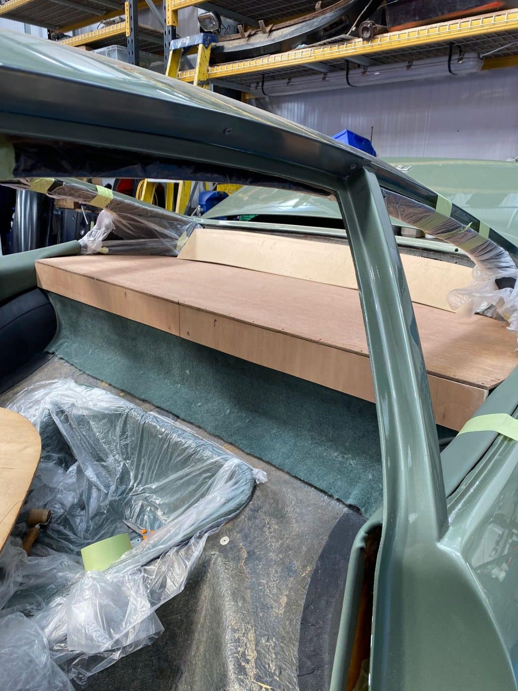 220422 1979 Arrow Ferrari Daytona Rear Parcel Shelf and Carpets Glued Down 17 1