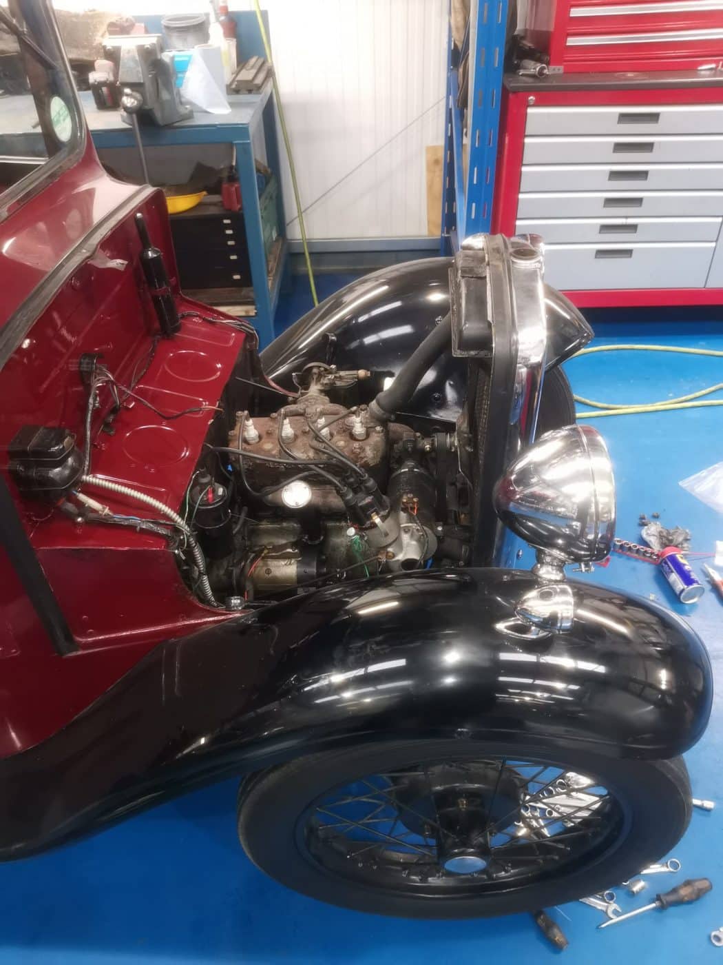 260422 1933 Austin 7 Complete EngineGearbox Clutch Removal and Reinstall 20 1