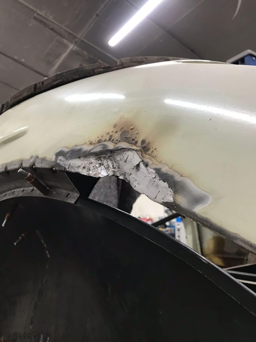 150522 1969 Morris Minor Convertible Arch and Rear Quarter Repairs11 1