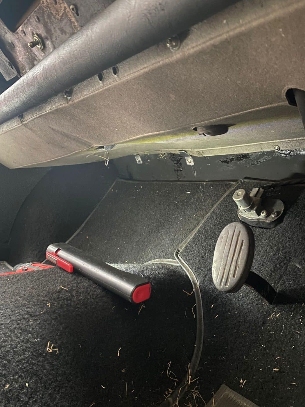 170522 1968 Morris Minor Van Shelf Repair and Rear Load Board Trimmed7 1