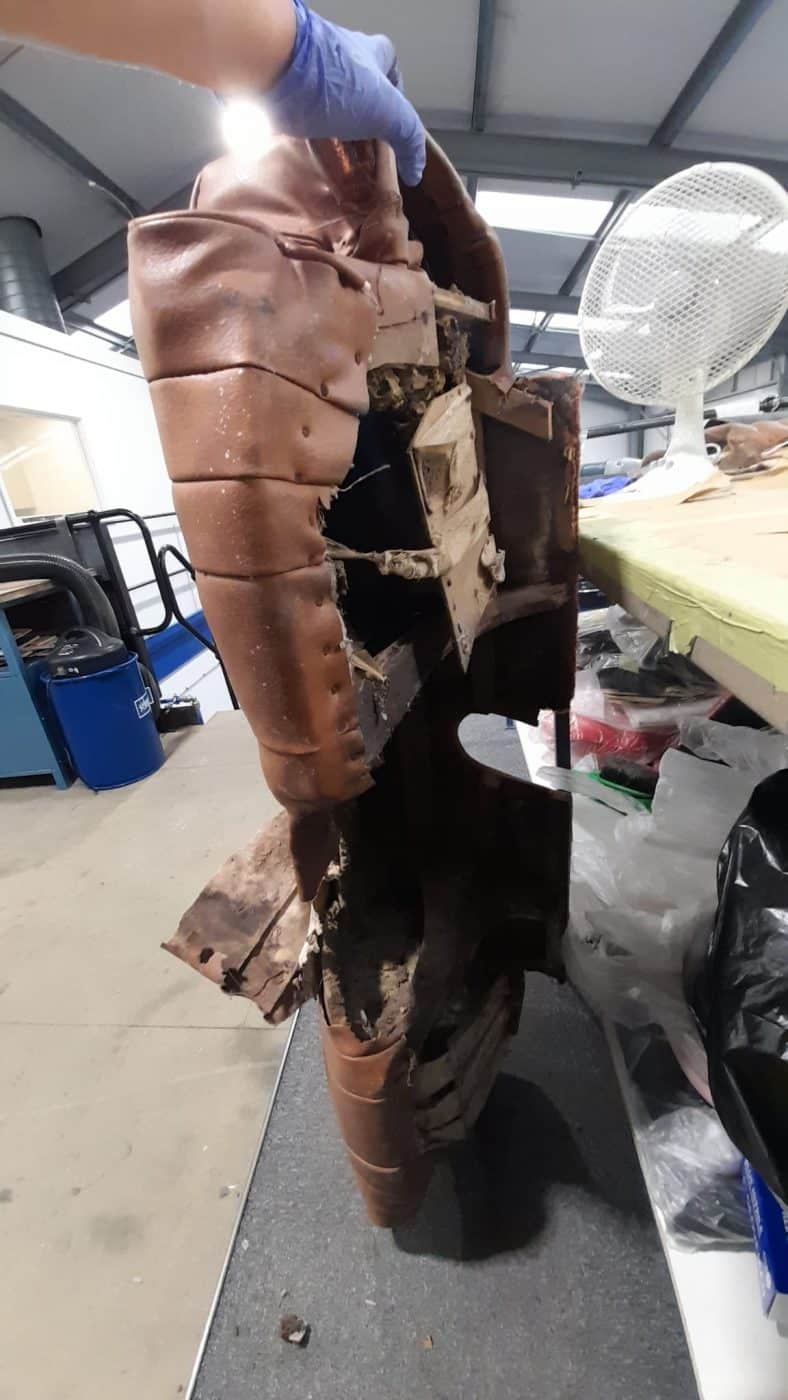 270522 1954 Bristol 405 Rear Seat Base Stripdown 9 1