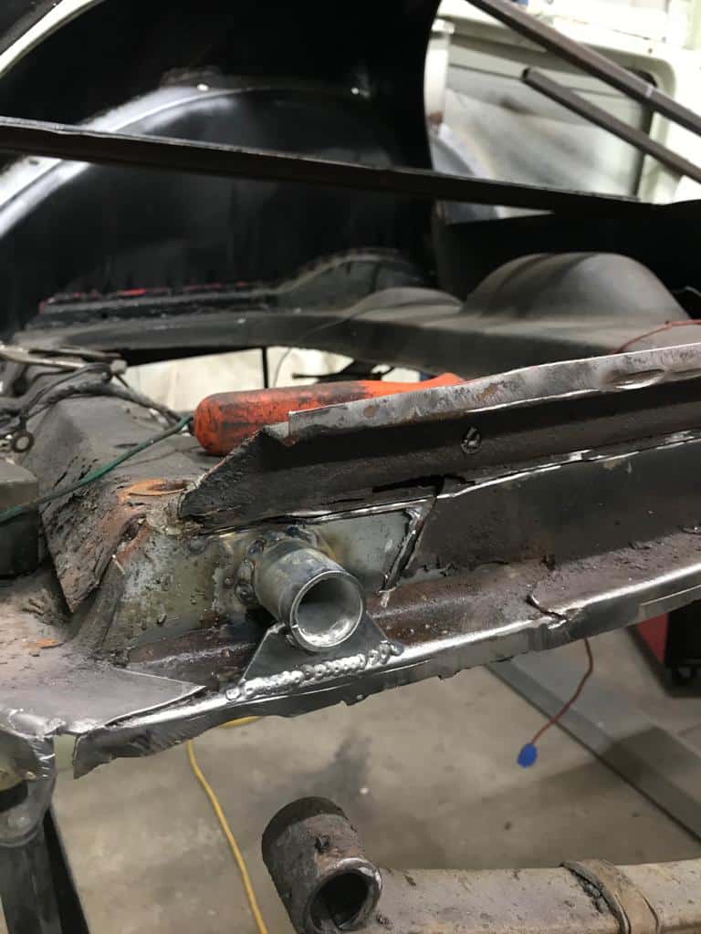 100622 1969 Morris Minor Convertible OS Inner Sill and Frame Repairs 10 1