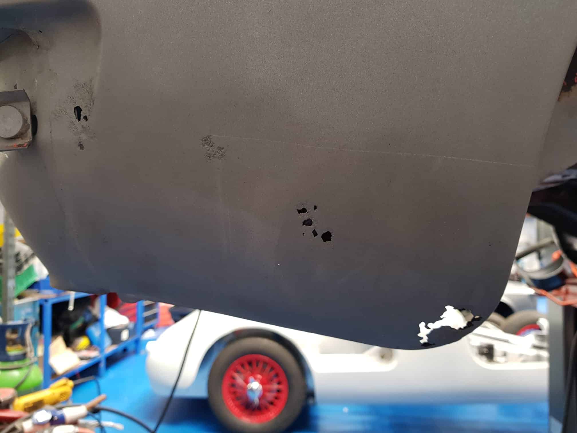 100622 1978 MG B GT Metal Repairs OS Rear Pilar Rear Valance and Arch Quarter 7 1