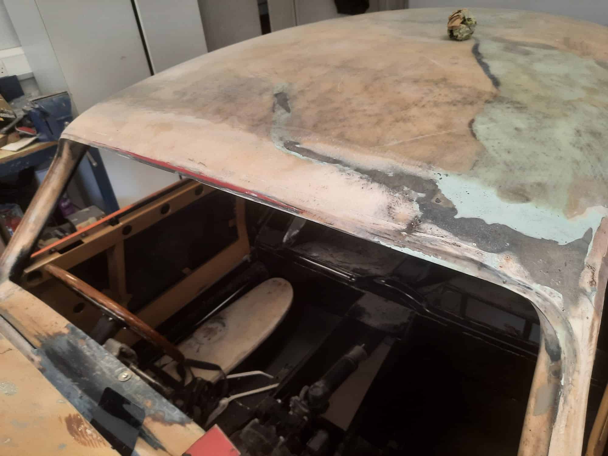 290622 1958 Jensen 541R Fibreglass Crack Repairs 1