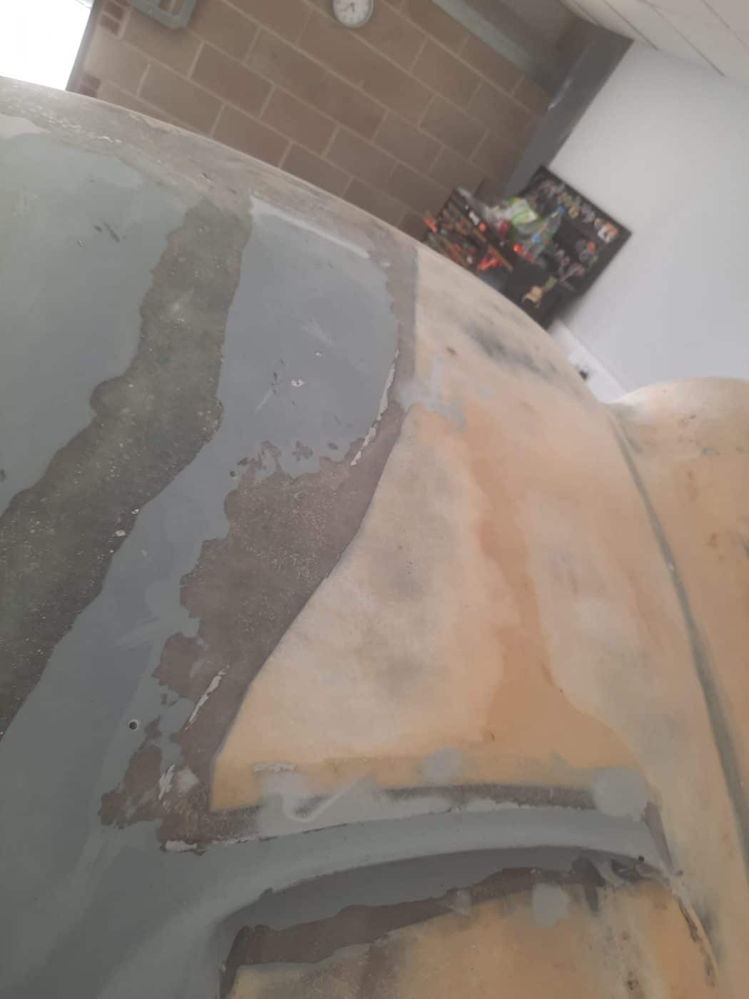290622 1958 Jensen 541R Fibreglass Crack Repairs 2 1