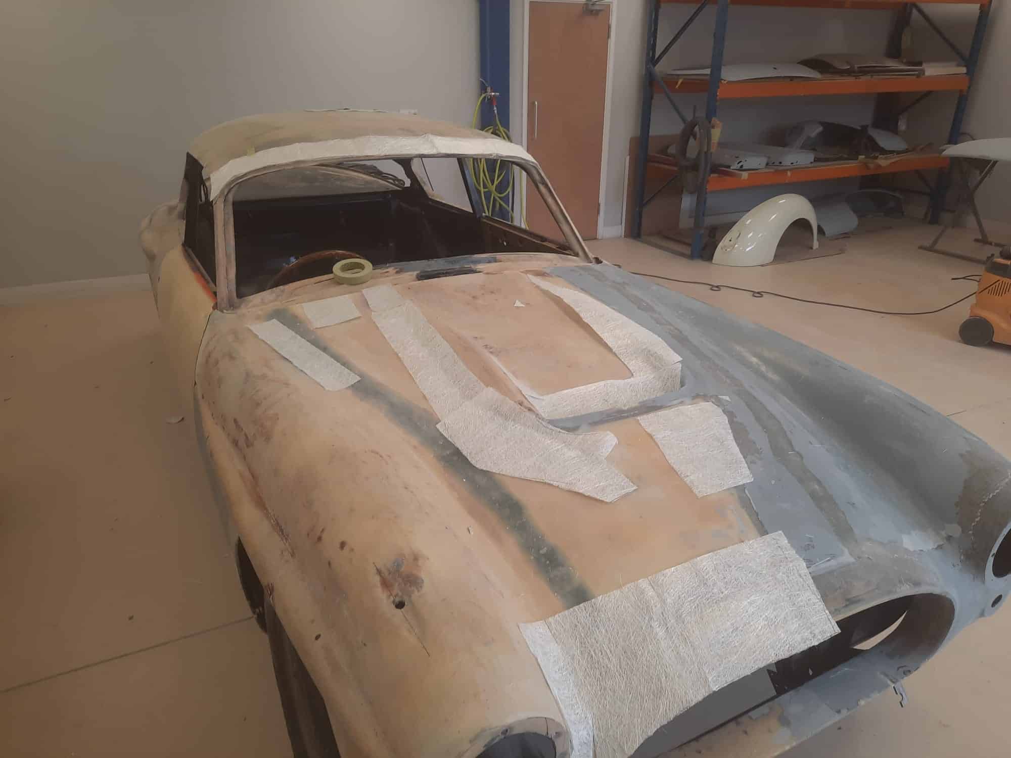 290622 1958 Jensen 541R Fibreglass Crack Repairs 24 1