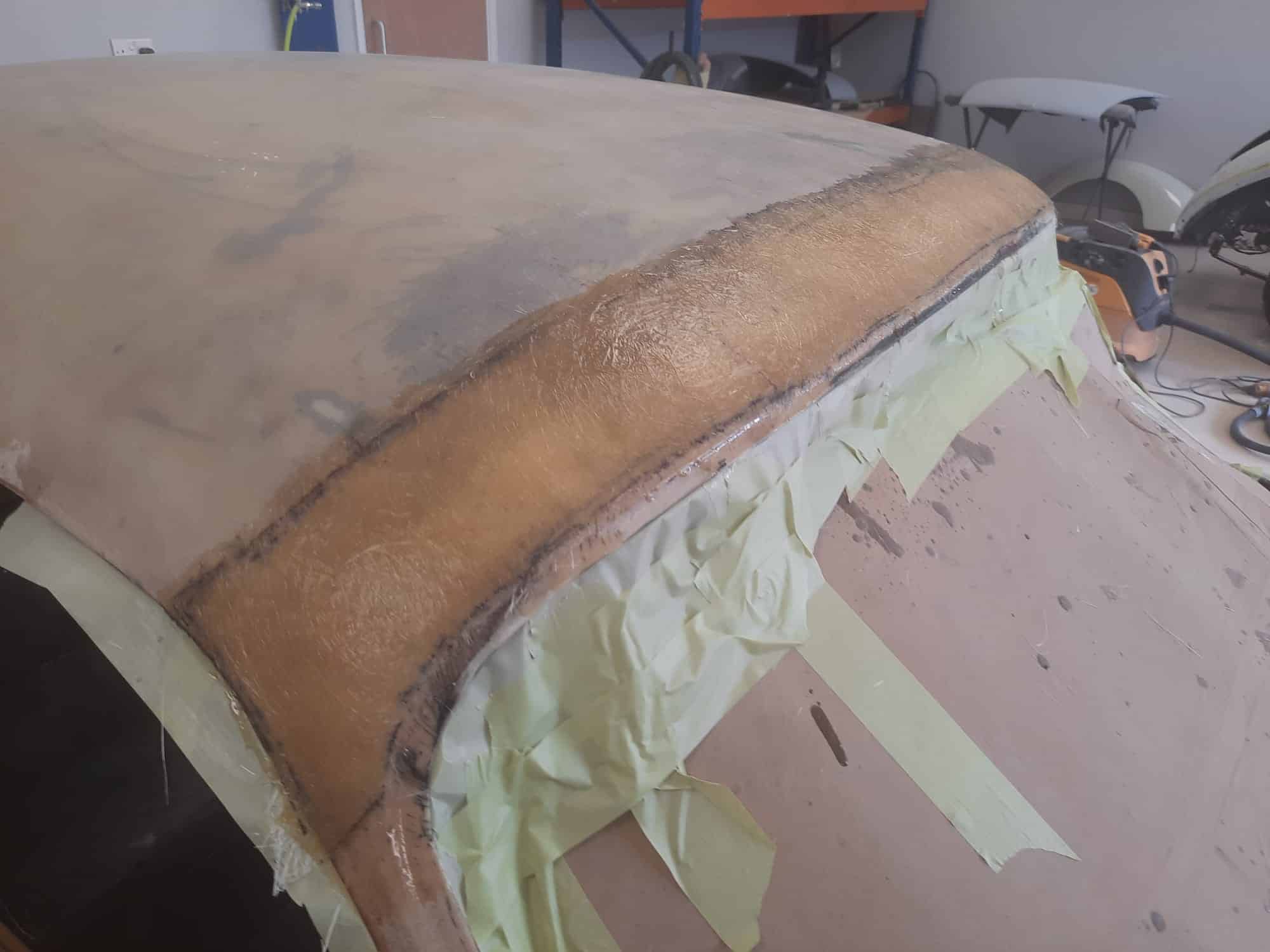 290622 1958 Jensen 541R Fibreglass Crack Repairs 25 1