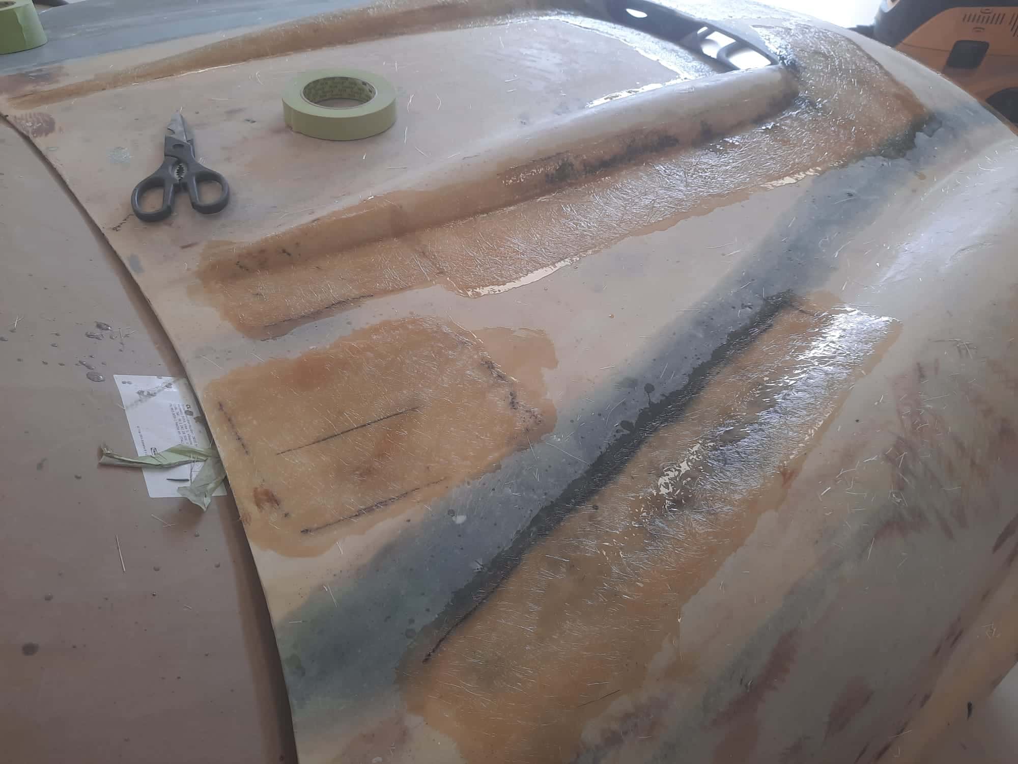 290622 1958 Jensen 541R Fibreglass Crack Repairs 26 1