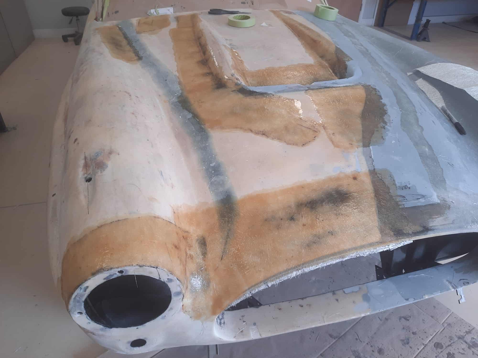 290622 1958 Jensen 541R Fibreglass Crack Repairs 28 1
