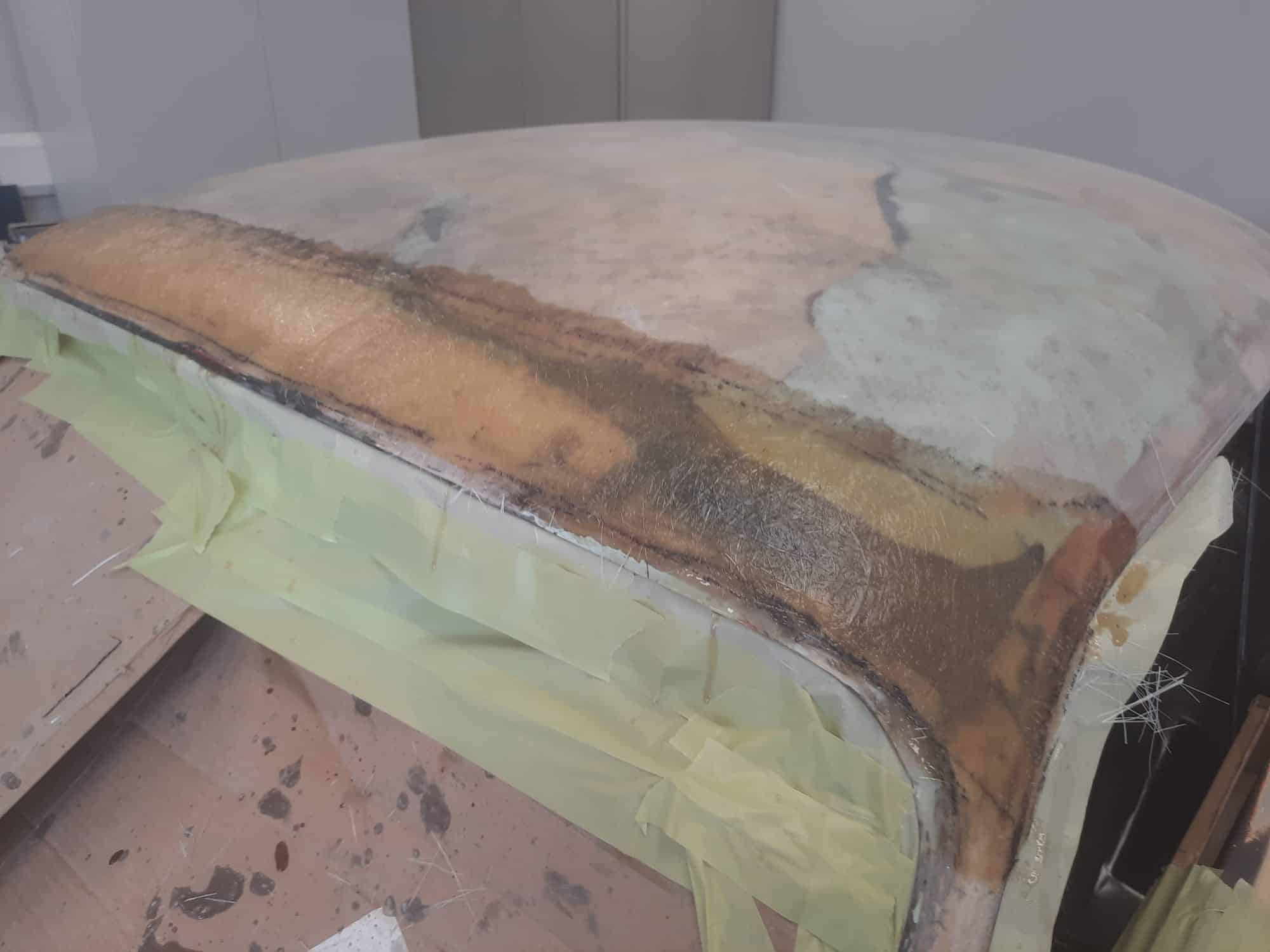 290622 1958 Jensen 541R Fibreglass Crack Repairs 30 1