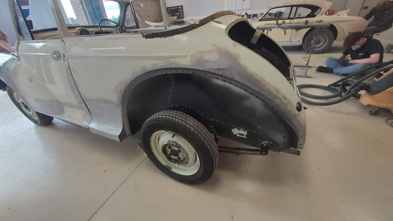 040722 1969 Morris Minor Convertible Bodywork Begins 10 1