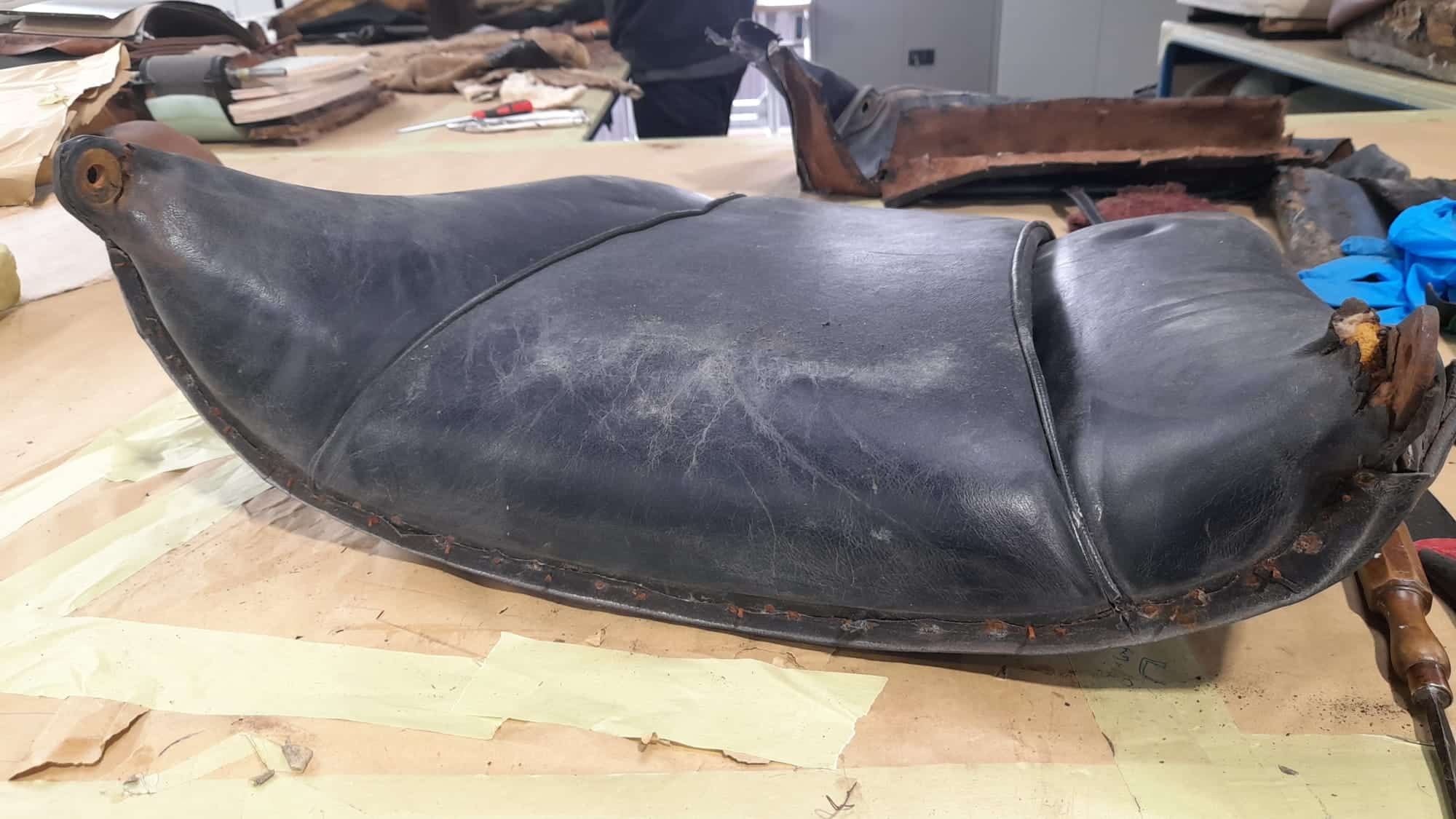 050722 1958 Jensen 541R Front Seat Teardown Refurb and Refoam 12 1