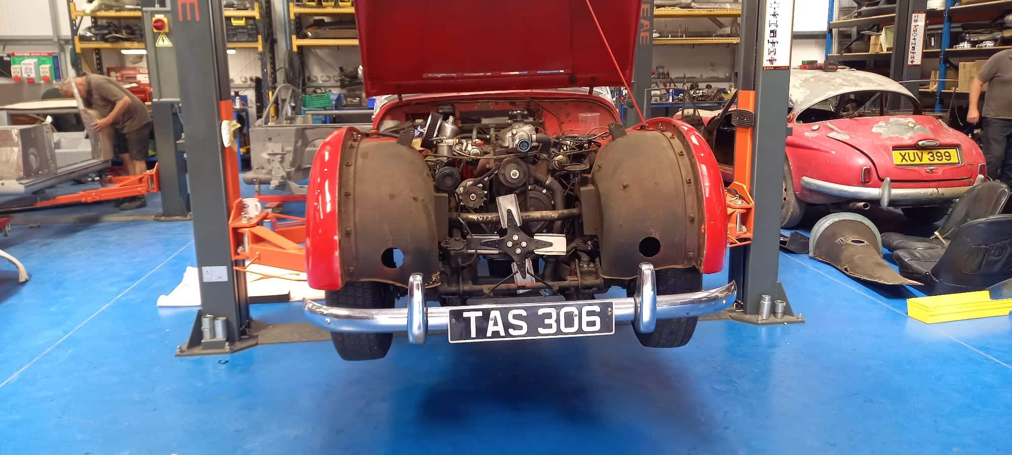060722 1955 Triumph TR2 Work to Suspension Brakes Radiator Gearbox Service Seat 26 1