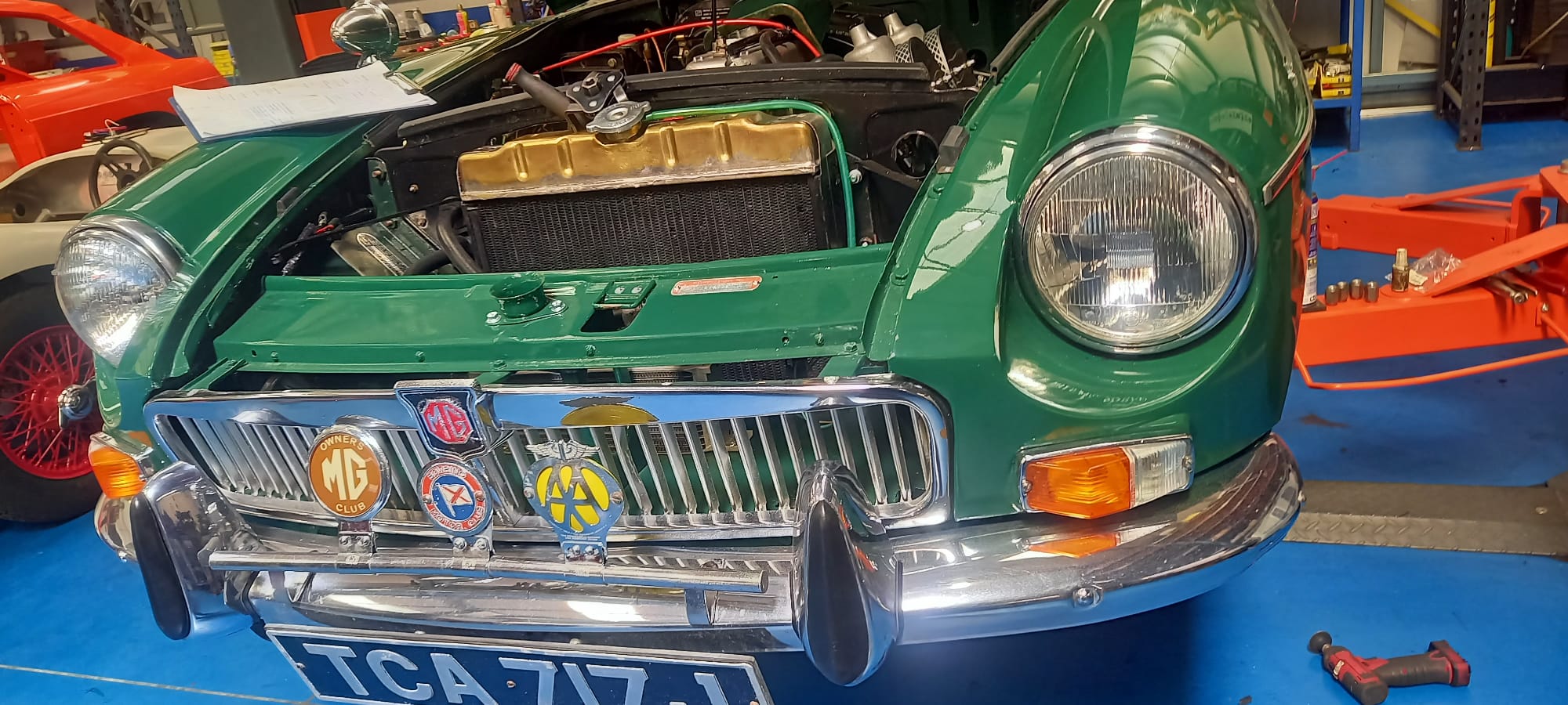 1971 MG B Roadster Brake Master Cylinder Calipers Track Rod End Steering Straighened Wheel Cylinders and Service 11 1