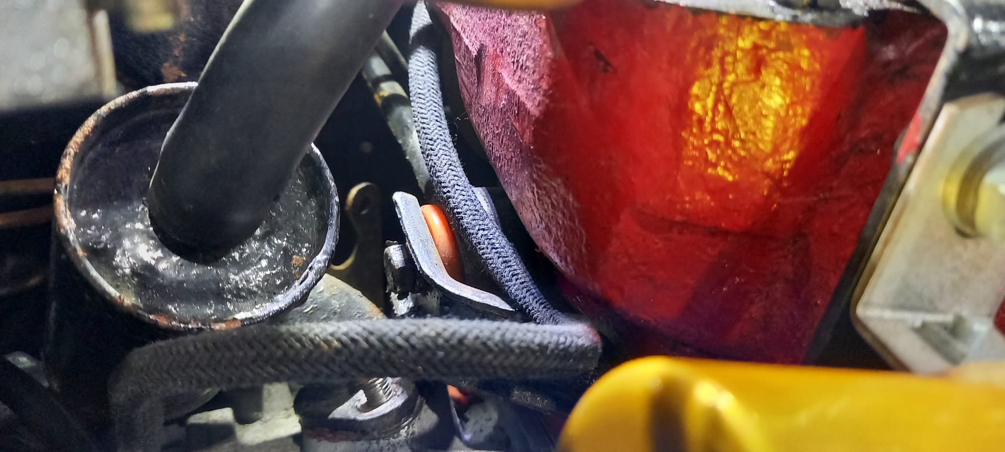 070922 1997 Rover Mini Tie Bar Bushes Coolant Hose Subframe Mount and Coolant Up 5 1