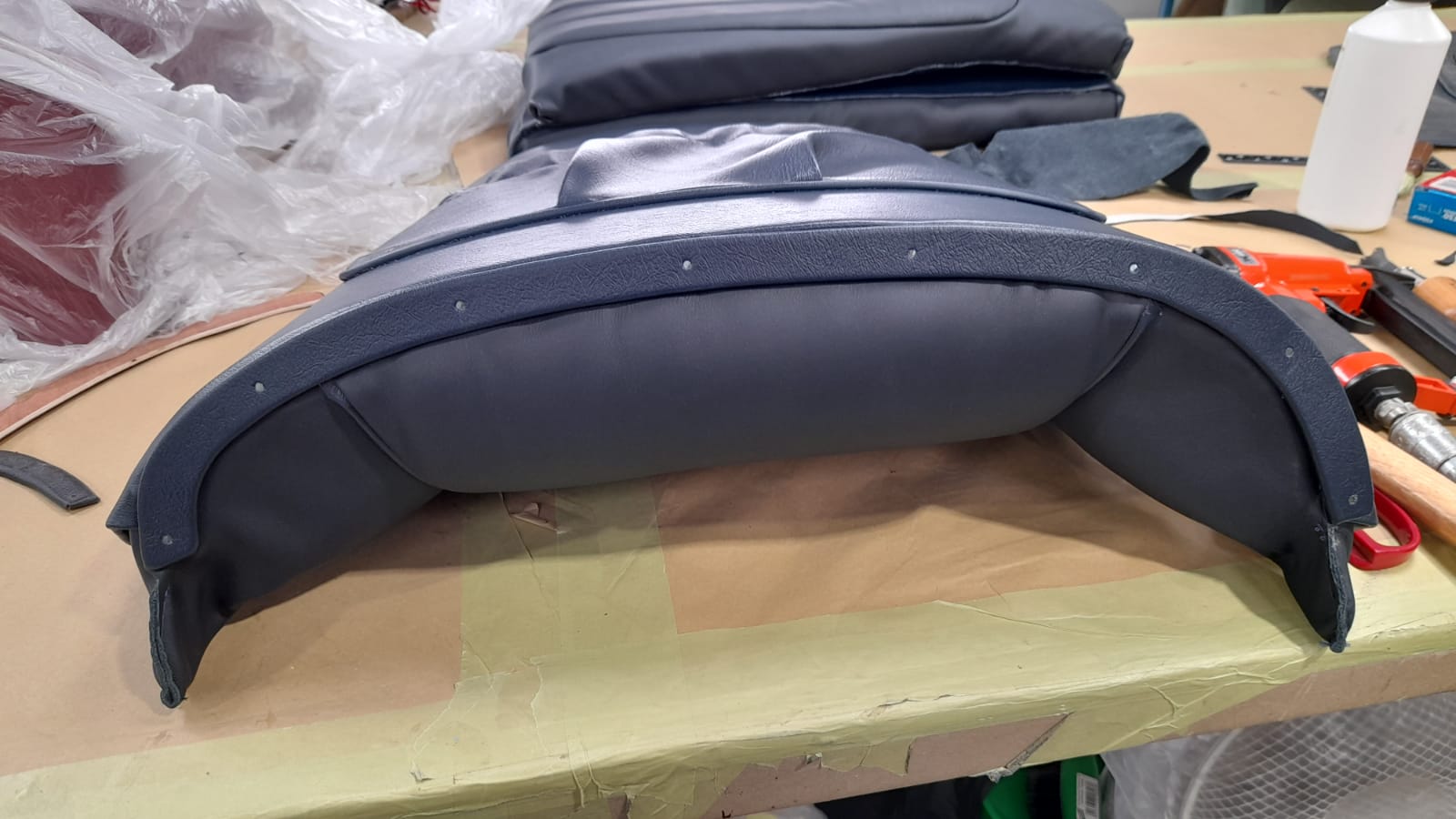 090922 1958 Jensen 541R Rear Fluted Seat Bases and Front Seat Pockets 7 1
