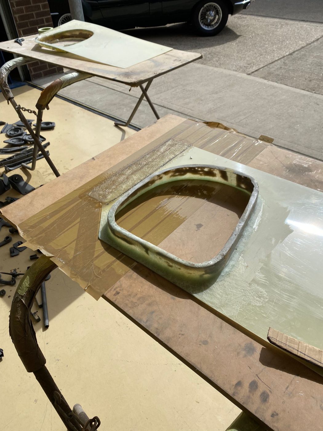 130922 1958 Jensen 541R Fibreglass door panels 3 1