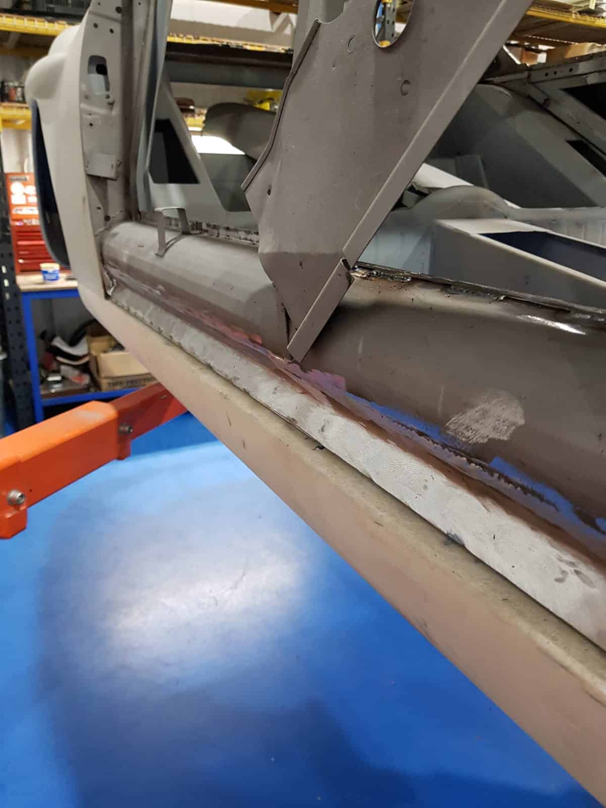 welding our 1959 Jensen 541R