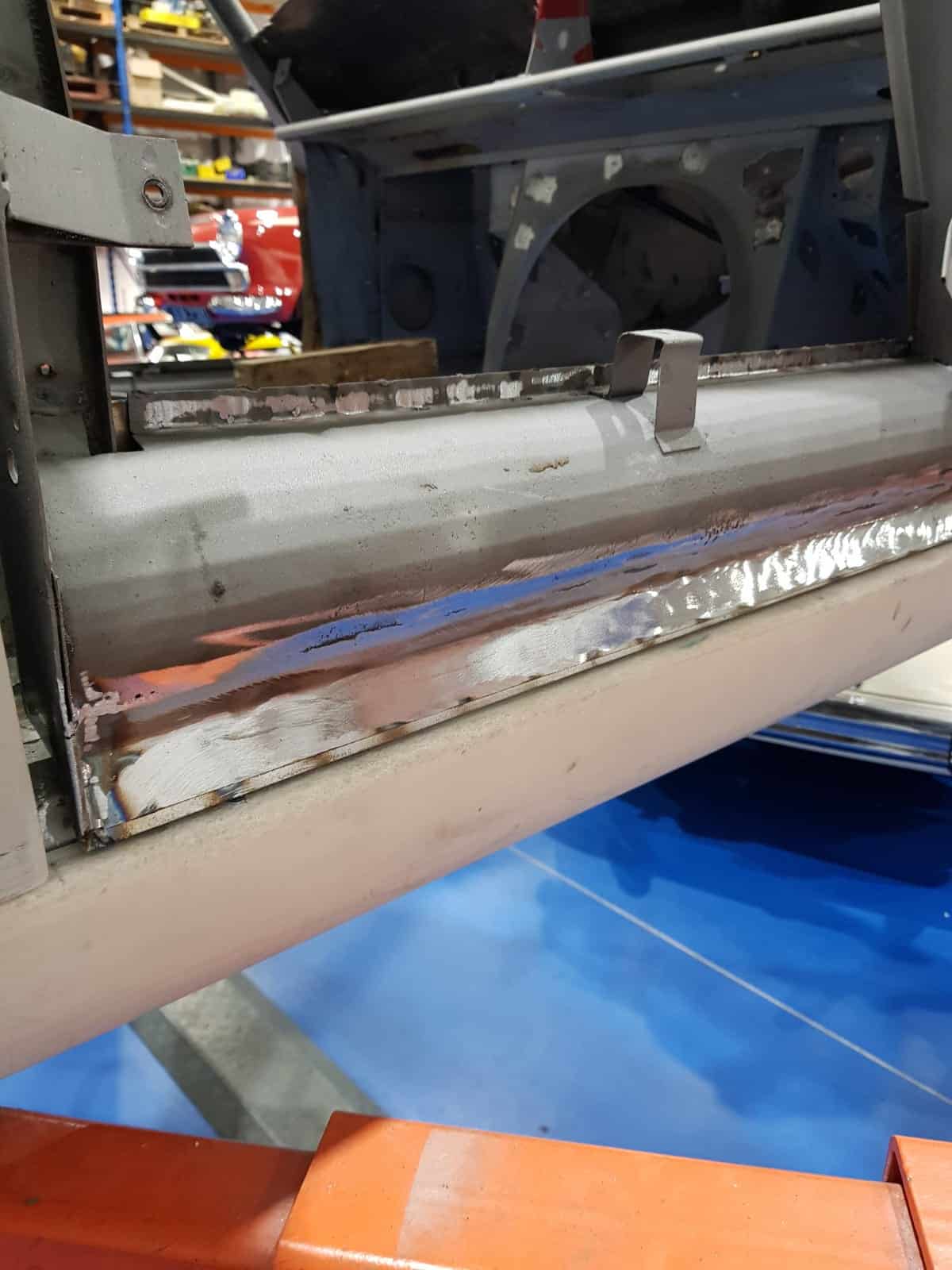 welding our 1959 Jensen 541R