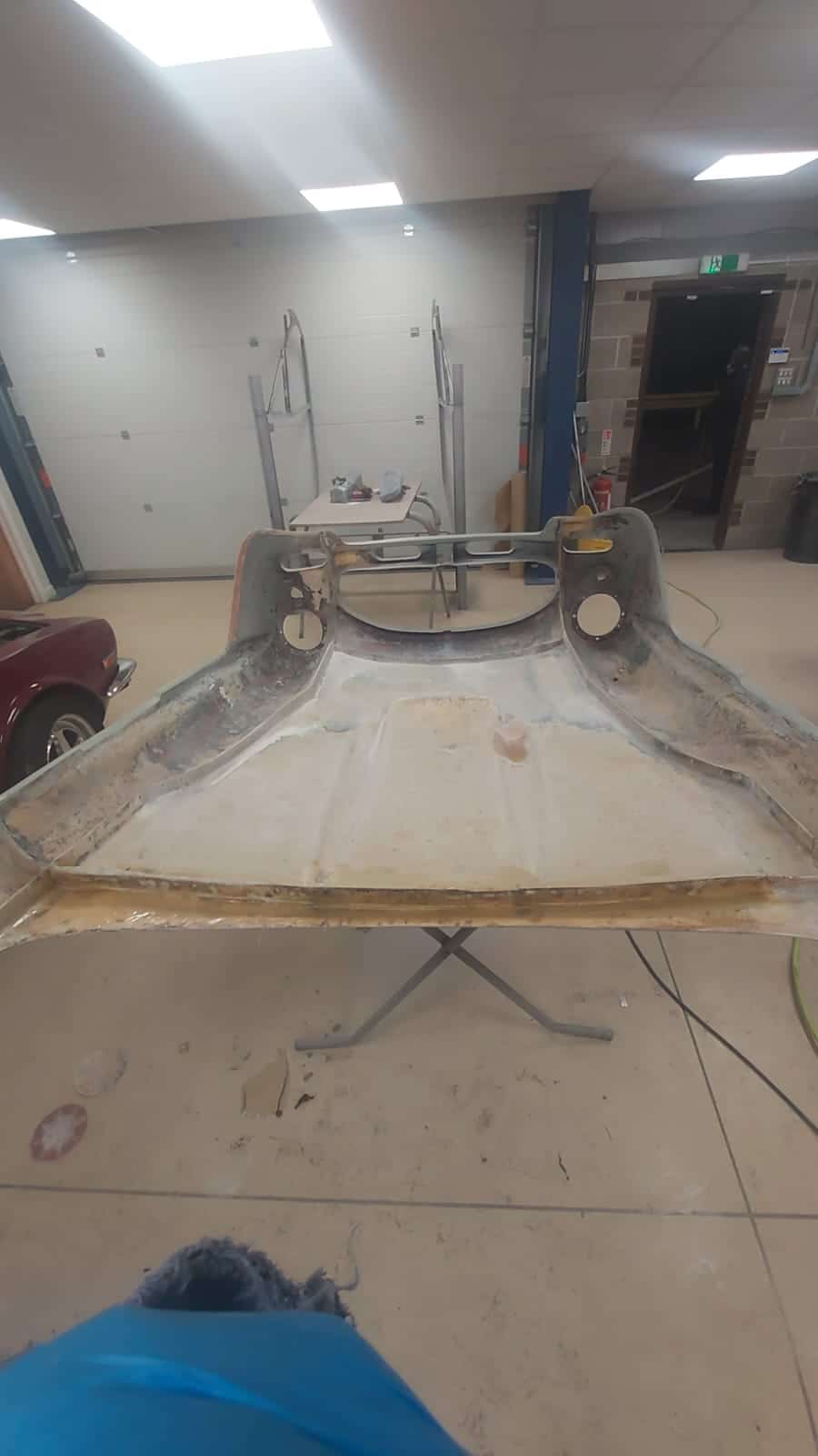 12122022 1959 Jensen 541R Bonnet Repair Work 2