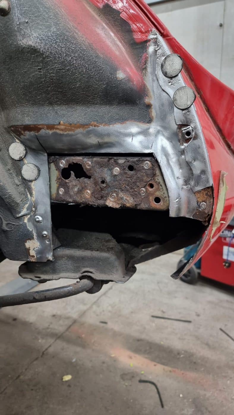 23012023 1964 VW Beetel Bonnet Front Bumper Repair 7 1