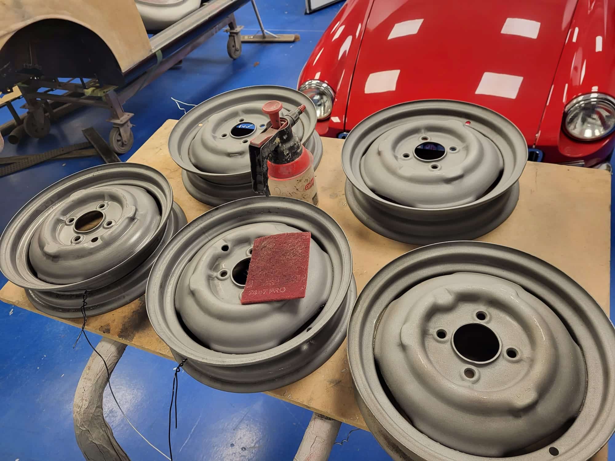 06022023 1969 Morris Minor Wheels Painted 1 1