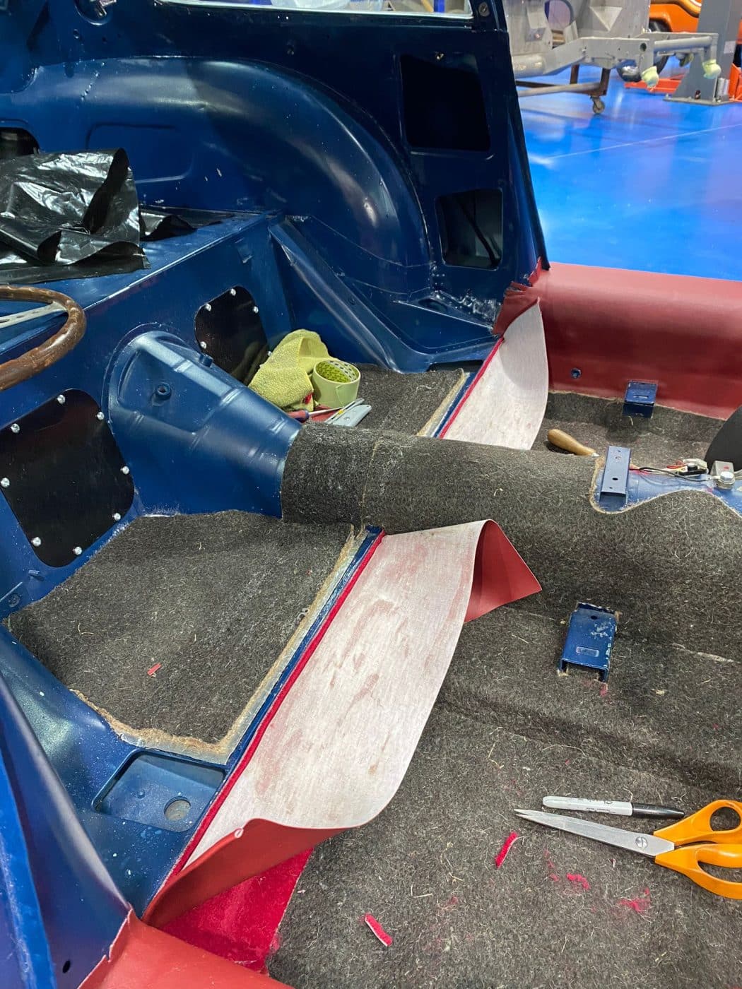 13072023 1968 Jaguar E Type Series 1.5 Interior Progress with Brian 75 1