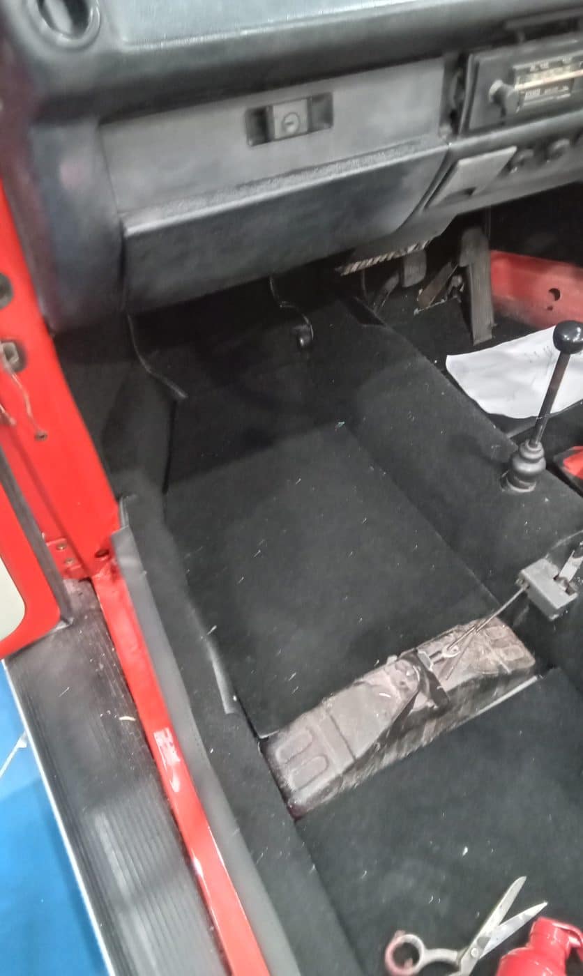 30082023 1974 Volkswagen Beetle interior going back in 19 1