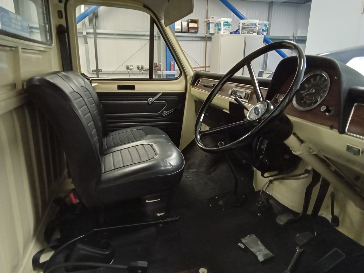 12102023 1972 Ford Transit Tipper window frames and interior back in 1 1