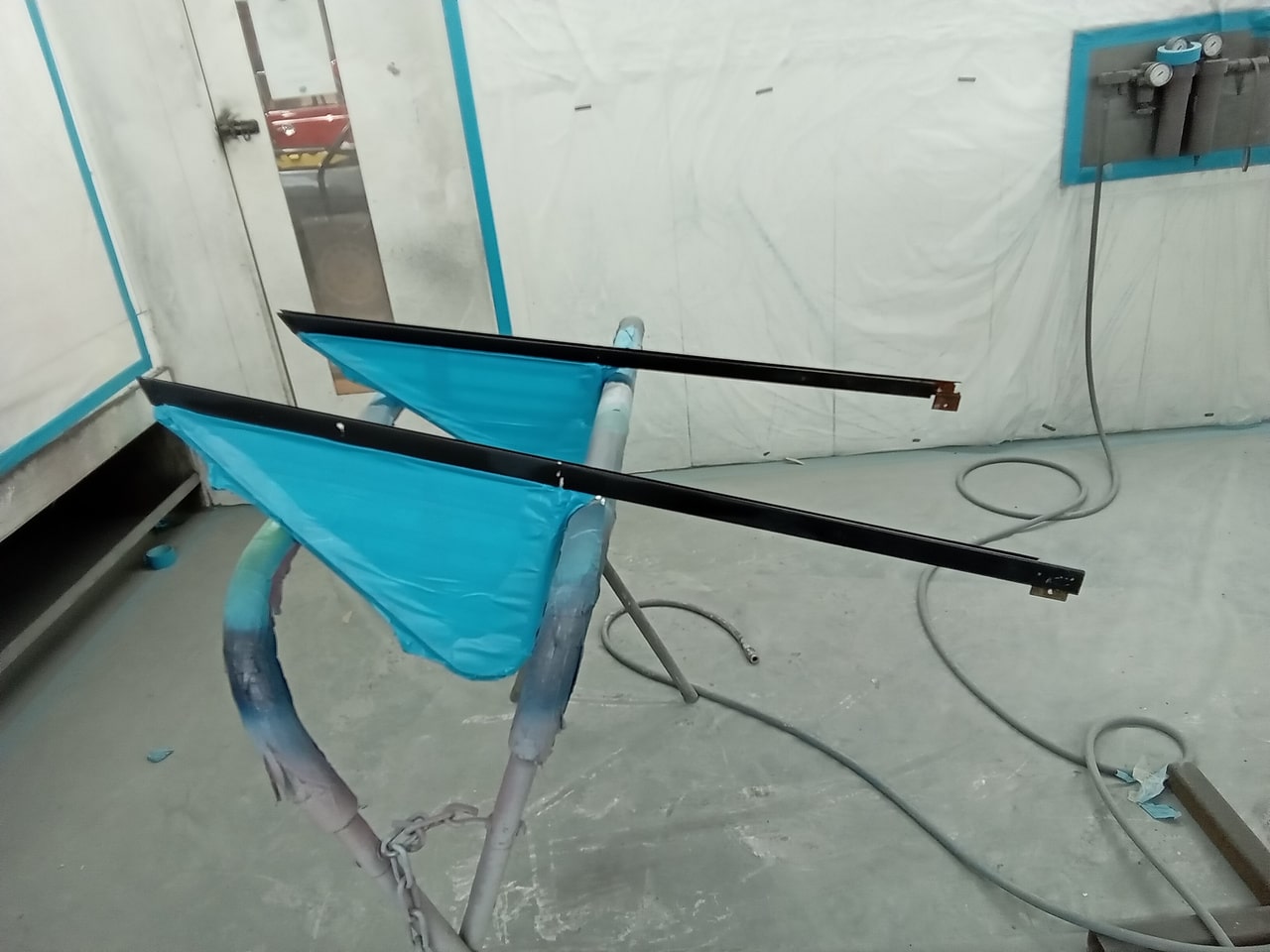 12102023 1972 Ford Transit Tipper window frames and interior back in 5 1