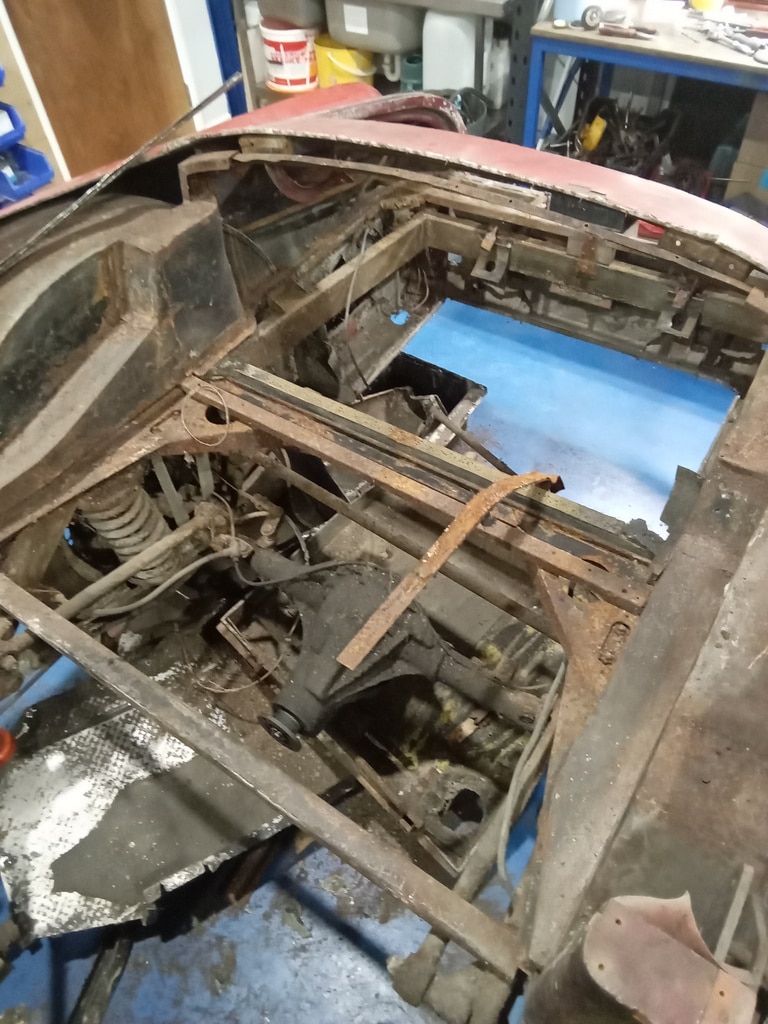 08012024 1955 Aston Martin DB2 4 Drophead Coupe past repairs and suspension 16 1