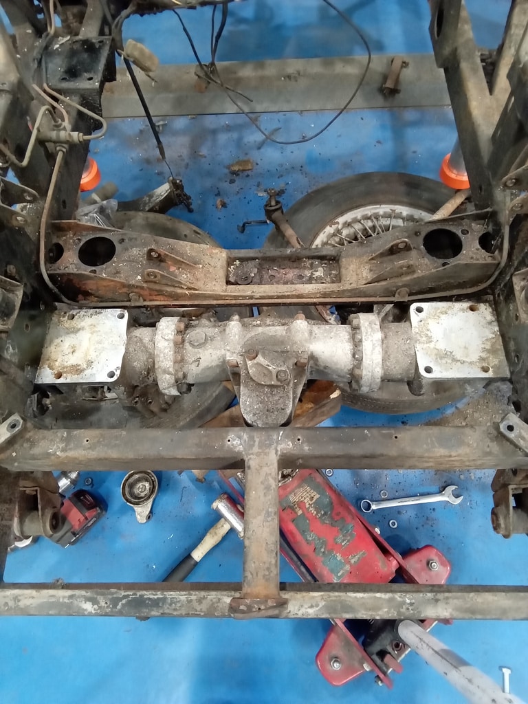 08012024 1955 Aston Martin DB2 4 Drophead Coupe past repairs and suspension 2 1