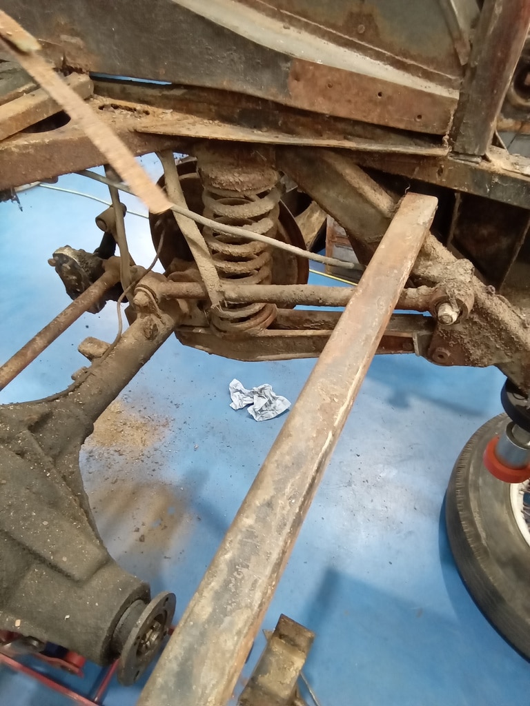 08012024 1955 Aston Martin DB2 4 Drophead Coupe past repairs and suspension 4 1