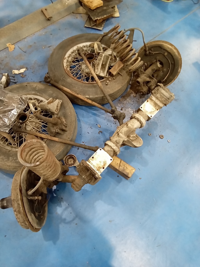 08012024 1955 Aston Martin DB2 4 Drophead Coupe past repairs and suspension 8 1