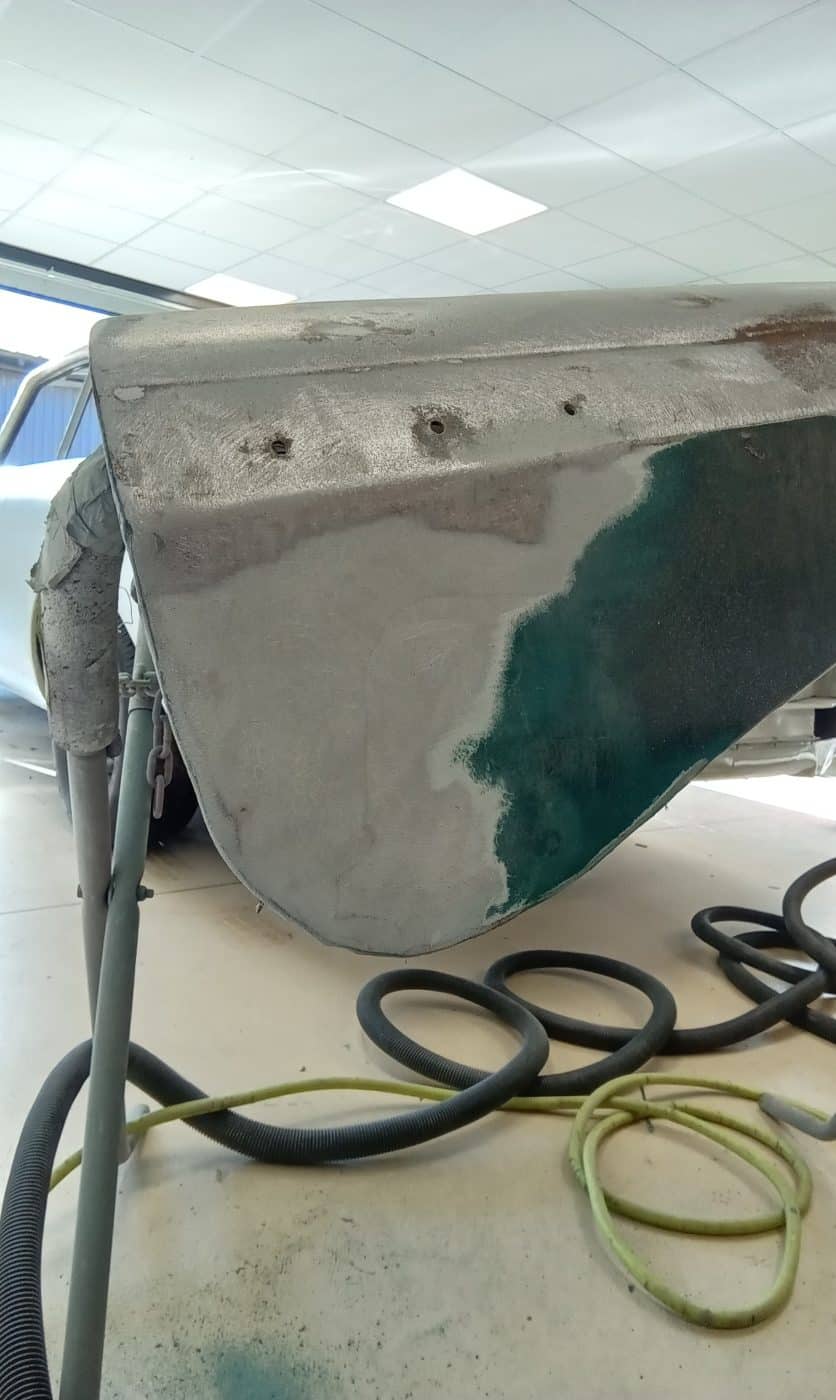 15012024 1951 Austin Devon Pickup sanding bonnet 7 1