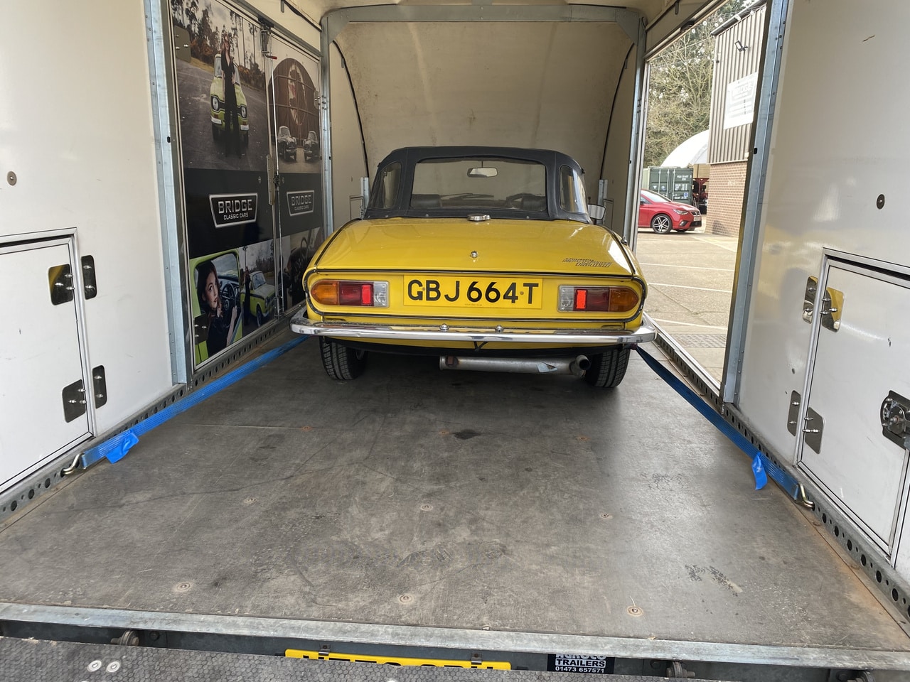 1979 Triumph Spitfire transport for filming 1 1