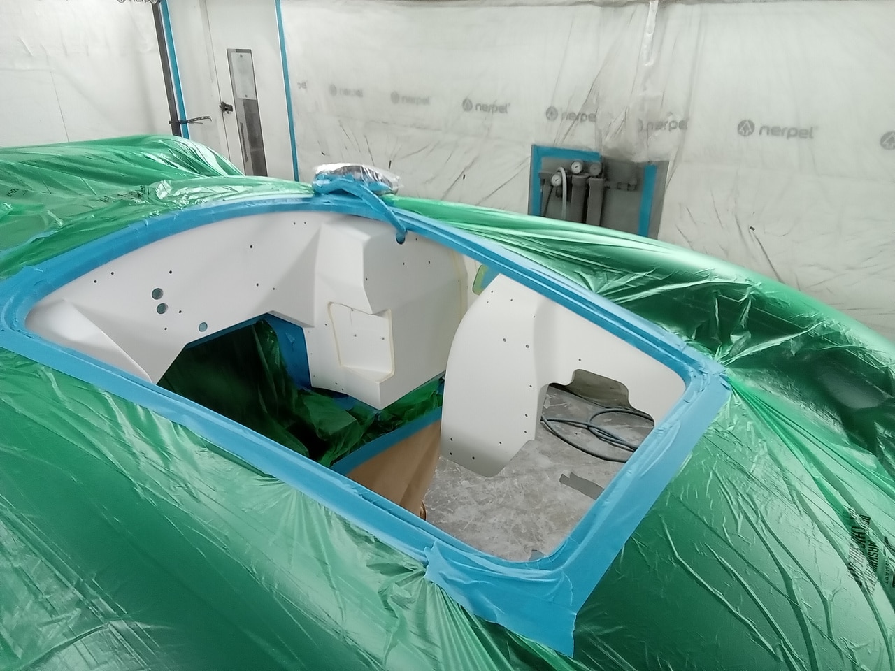 11042024 1975 AC Cobra Replica engine bay paint and chassis 14 1