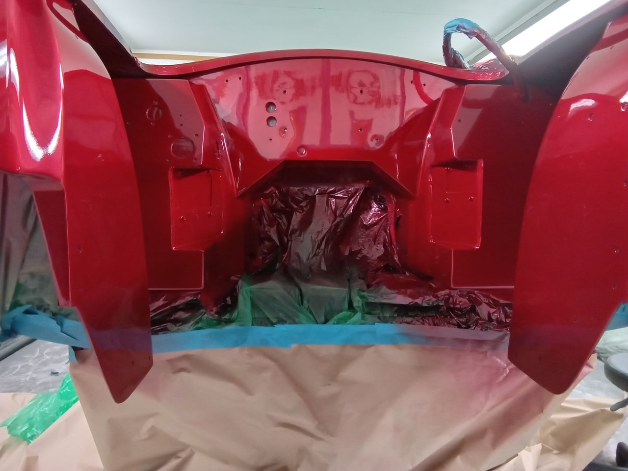 11042024 1975 AC Cobra Replica engine bay paint and chassis 24 1