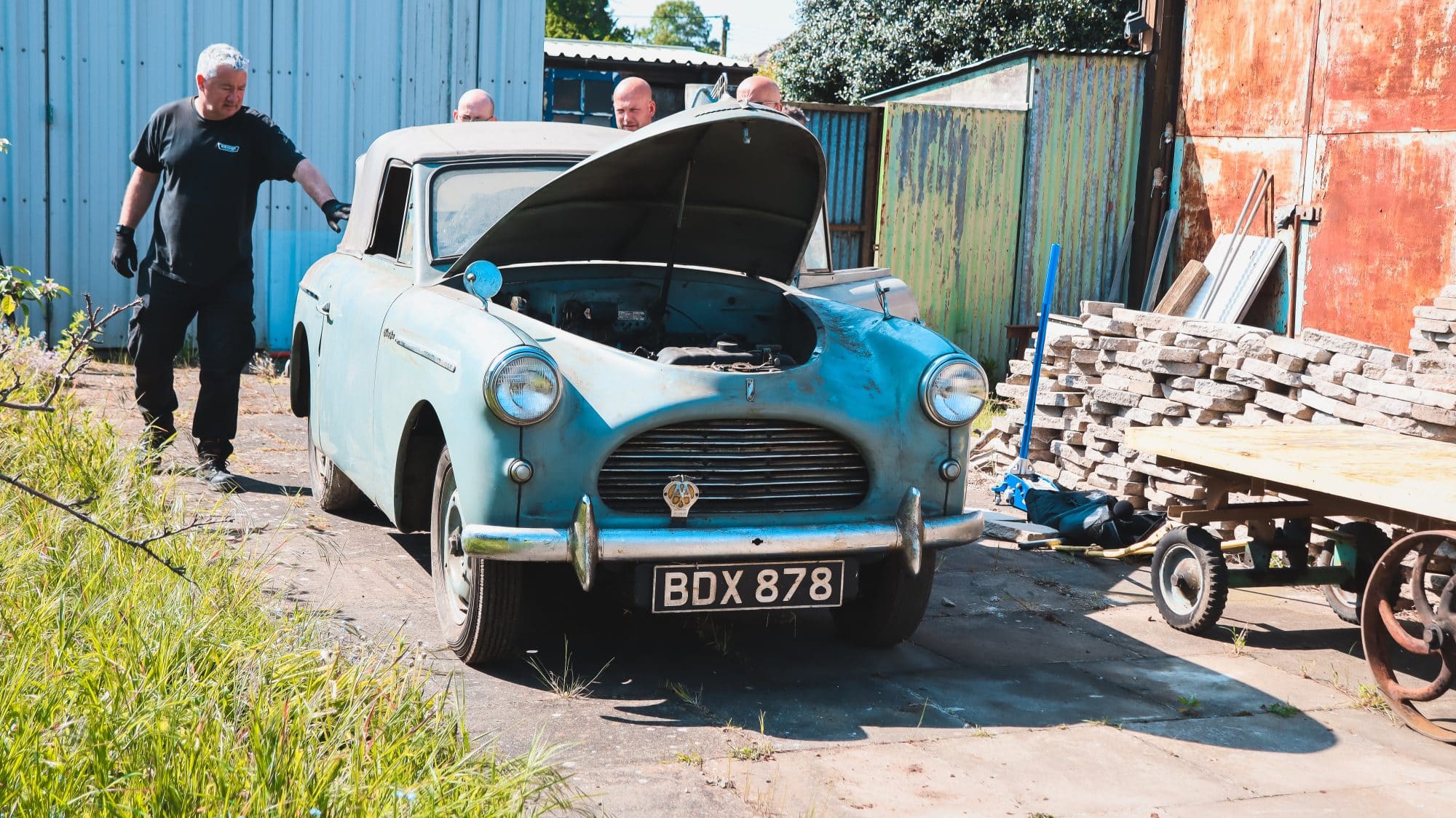 Austin A40 Barn Find and Arrival 12 1