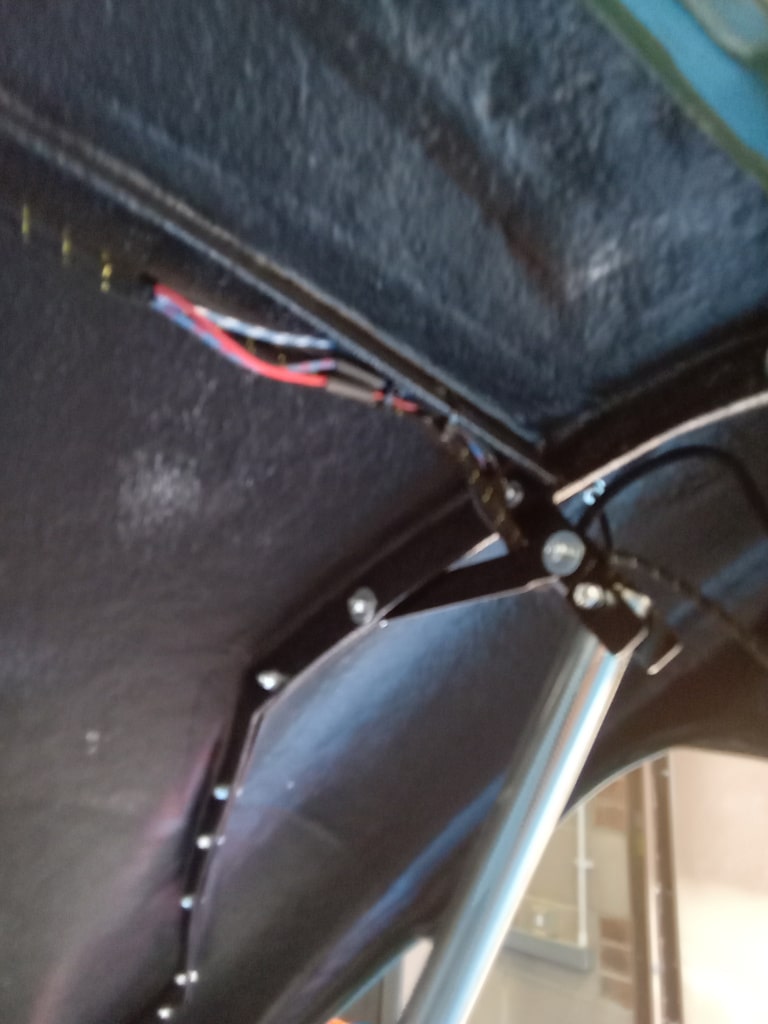 040624 1956 Jensen 541 Bonnet Wiring Horns Horn mounts Lights wired up 1