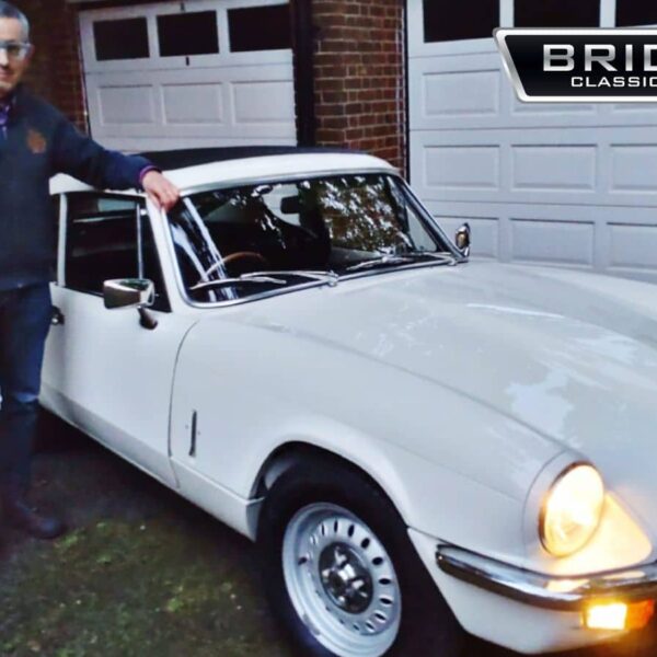 Safely at its new home - Our 1971 Triumph GT6 arrives with its new owner