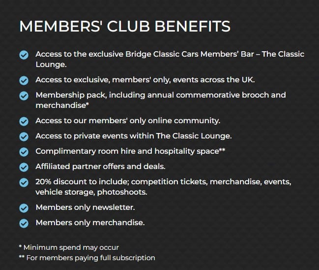 Members Club Benefits