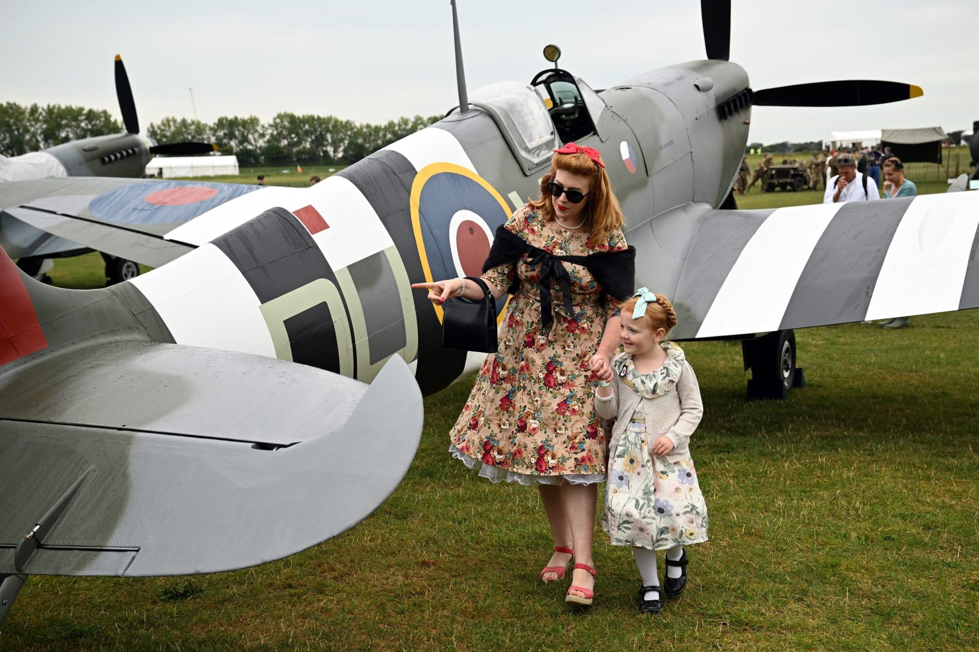 Visitors enjoy the displays at the Freddie March Spirit of Aviation exhibition. Ph. by PA 1