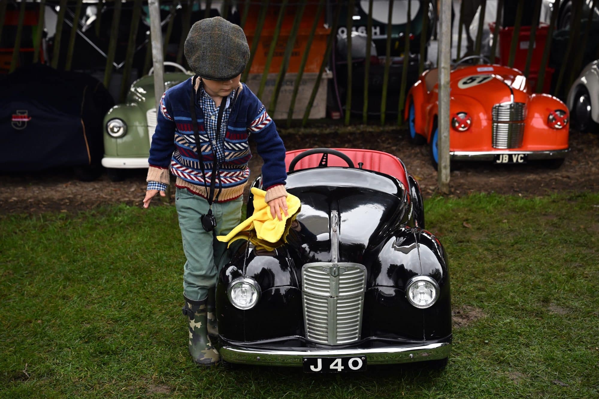 Young racer ahead of the Settrington Cup at the 2024 Goodwood Revival. Ph. by PA 1
