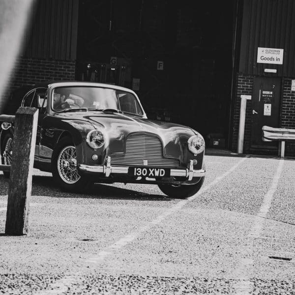 1955 aston martin db2 4 'moonbeam' leaving 14