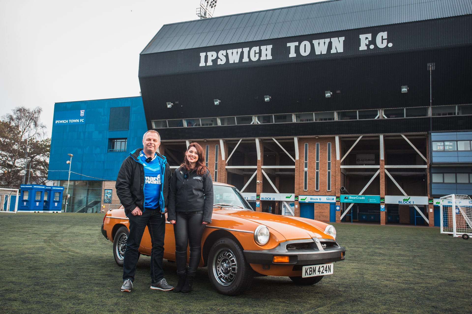 1975 MGB GT V8 delivery at ITFC portman road 10