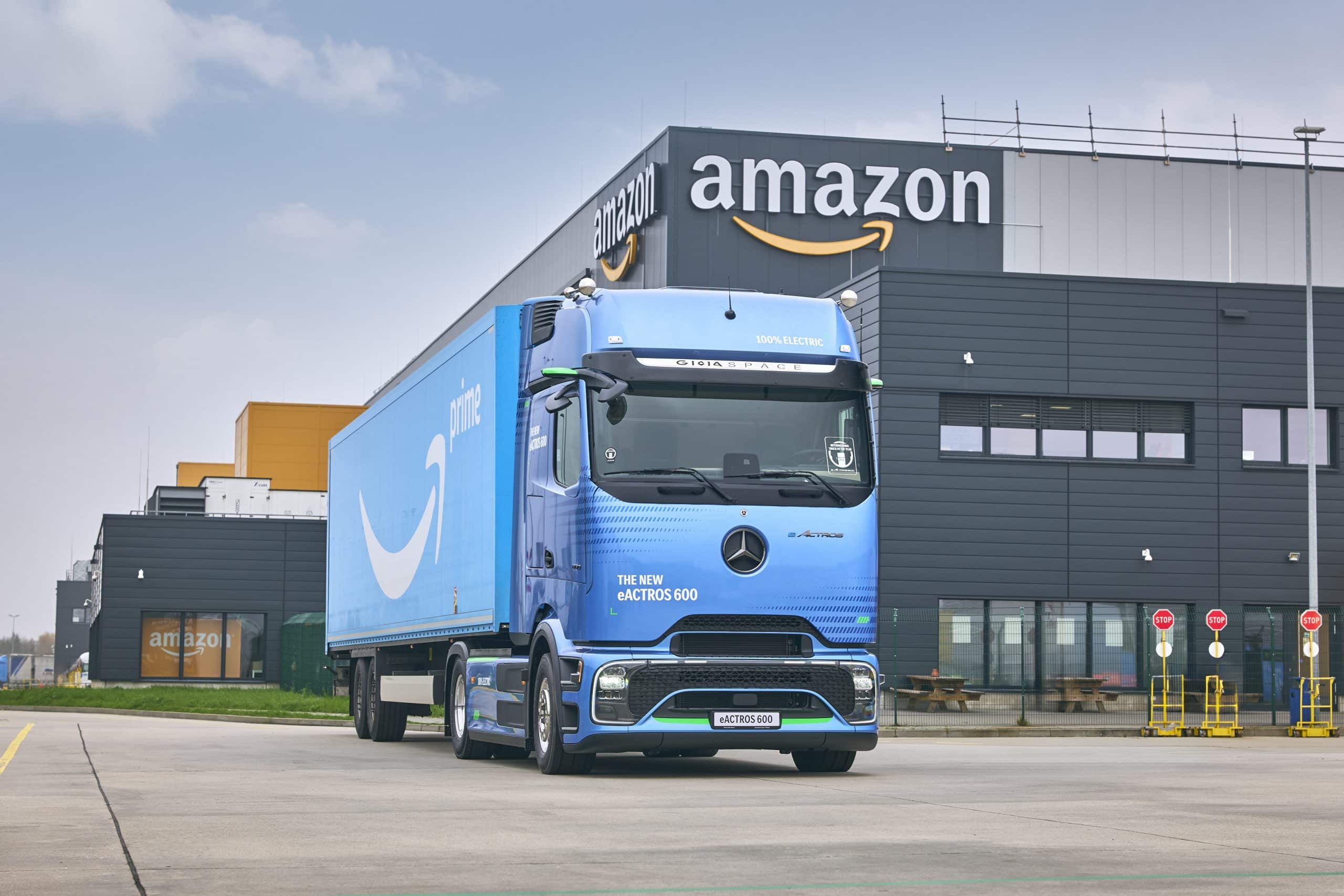 großauftrag für mercedes benz trucks: amazon bestellt über 200 eactros 600 major contract for mercedes benz trucks: amazon orders more than 200 eactros 600