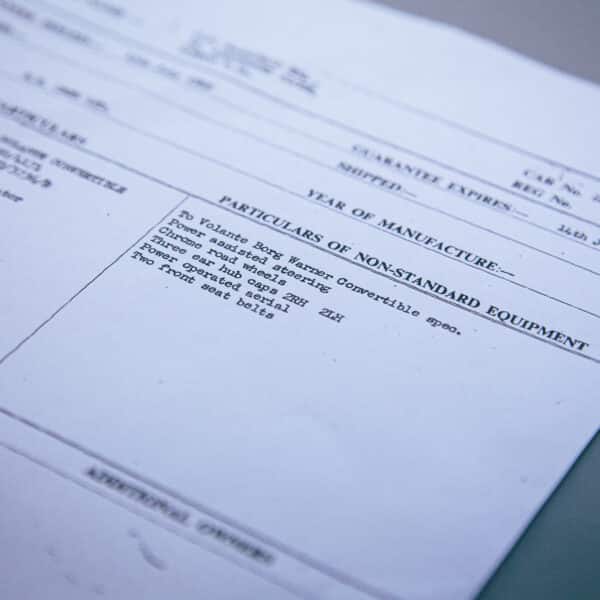 1969 aston martin db6 original order form 2