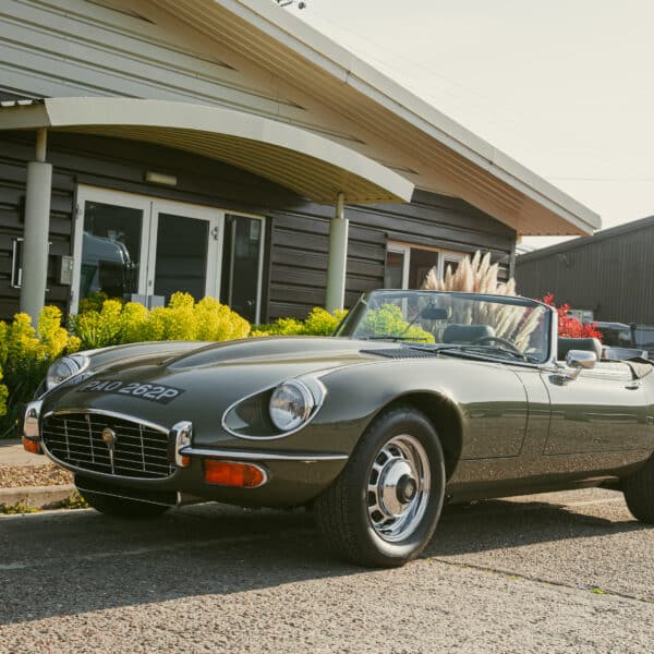 1973 jaguar e type series 3 roadster arrival
